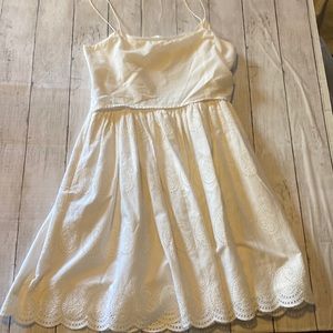 J Crew Womens spaghetti strap (10) white summer dress